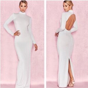 House of CB White Long Sleeve Dress